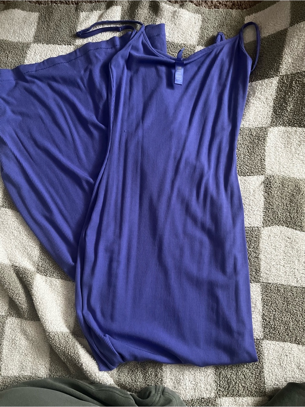 SKIMS Tanzanite Ribbed Slip Dress - Picture 4 of 6